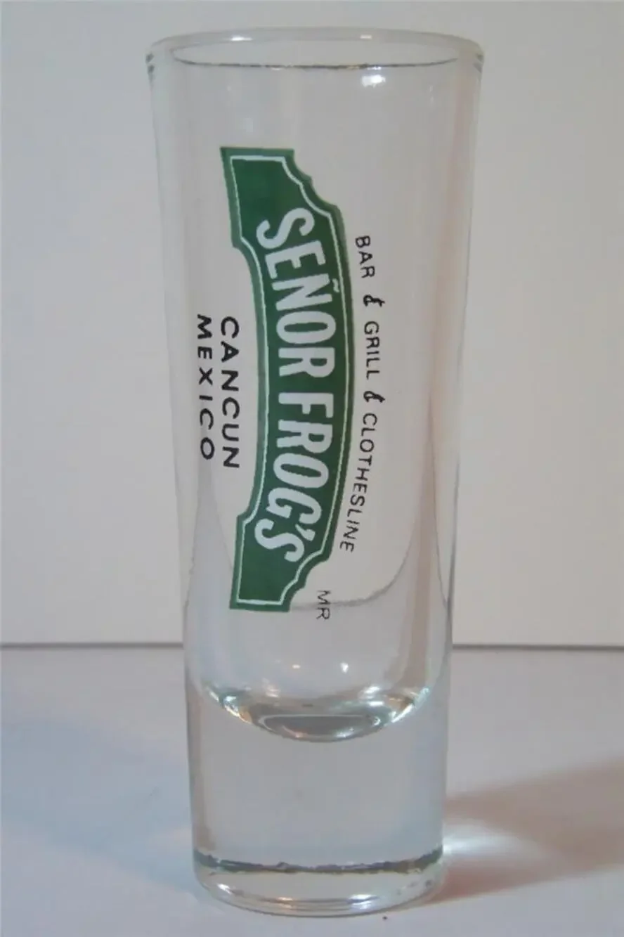 Senor Frog's Cancun Mexico Double Shot Glass Barware -071336